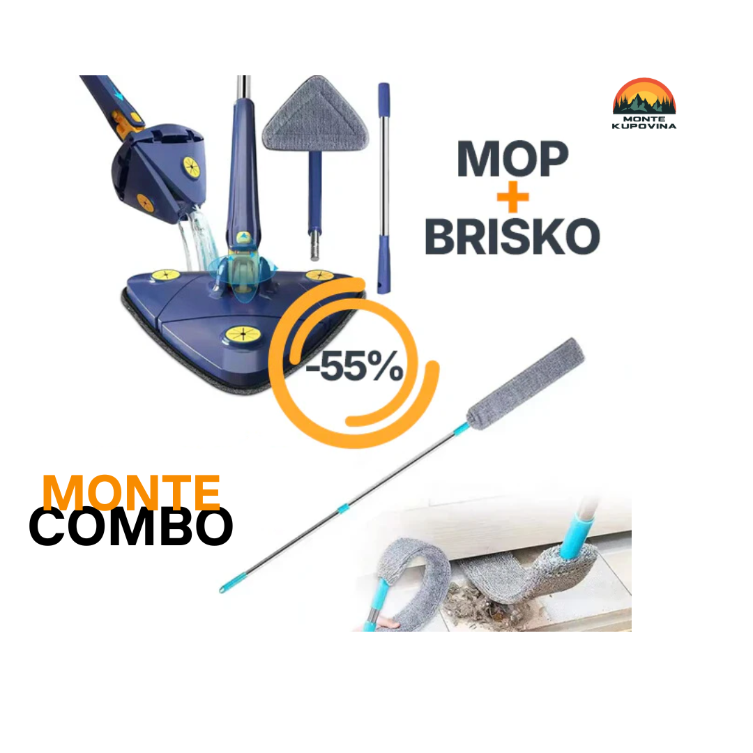 Savitljivi Brisko i Trouglasti mop Monte Combo