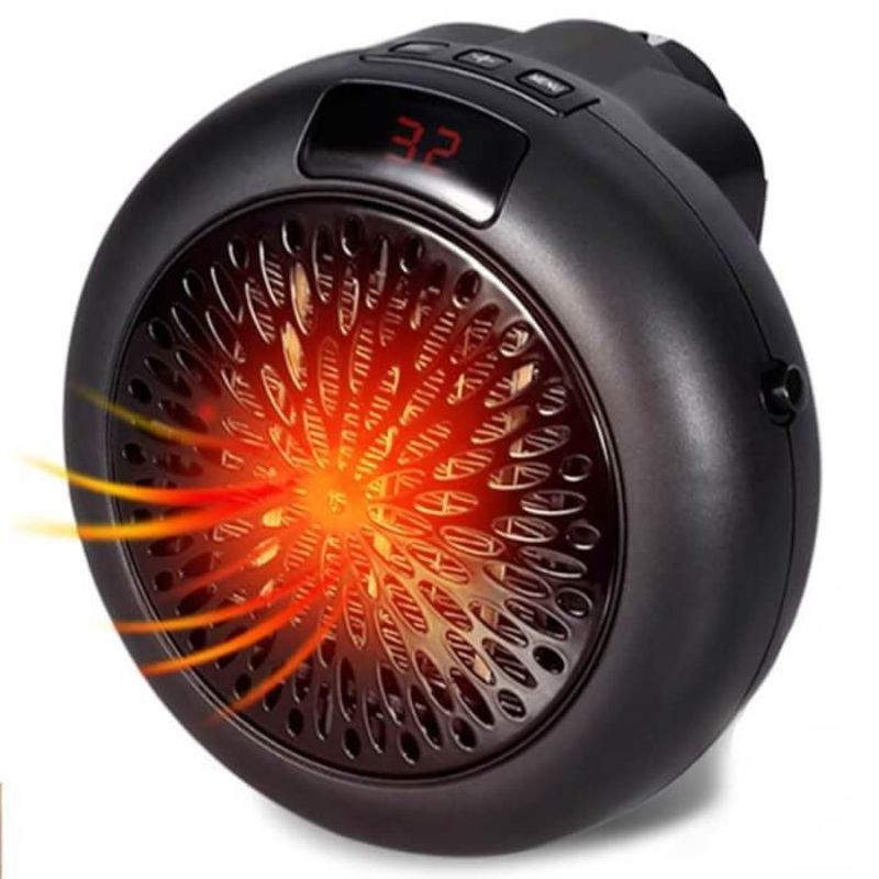 Prenosiva mini grijalica 900w zidna + daljinski + LED displej + tajmer