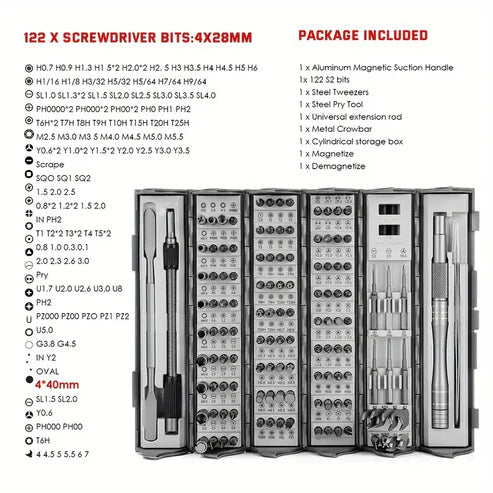 Set preciznih odvijača od 128 dijelova