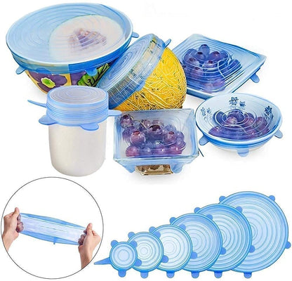 Super rastegljivi silikonski poklopci – Set od 6 komada za svaki tip posude