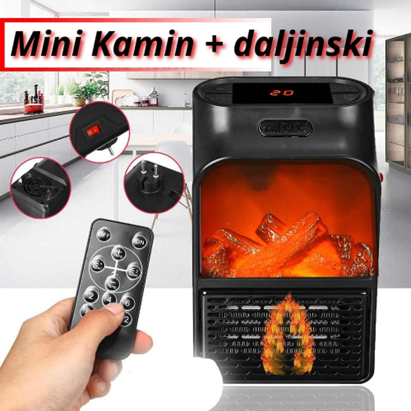 Mini prenosiva kamin grijalica Flame Heater 1000w