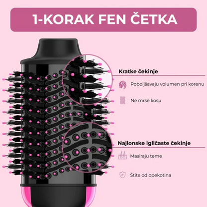 Četka za sušenje i oblikovanje kose 3u1