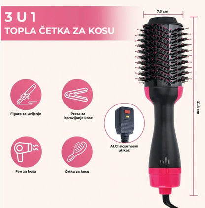 Četka za sušenje i oblikovanje kose 3u1