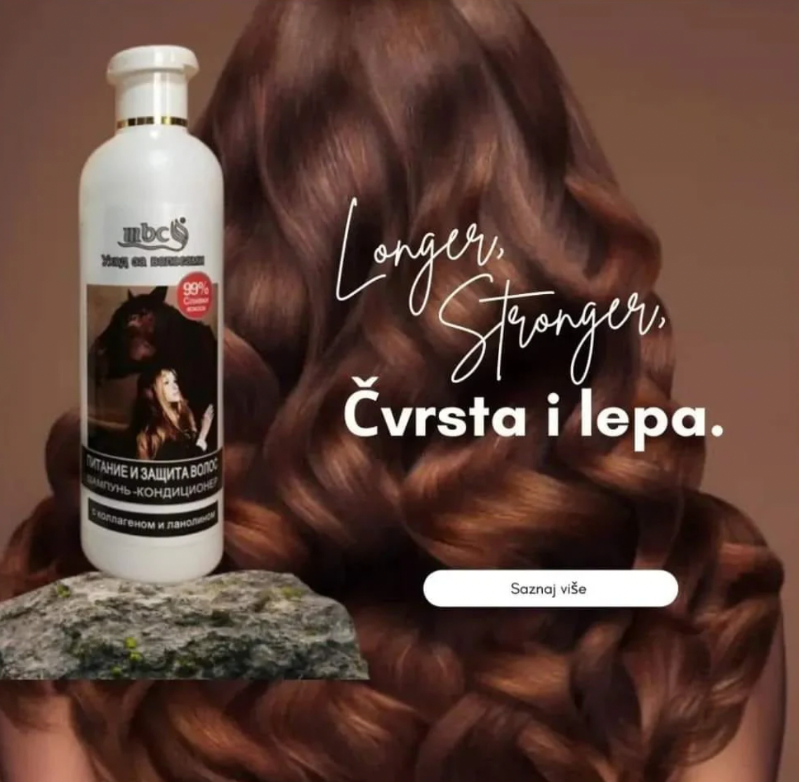 Originalni Ruski Konjski Šampon Za Brži Rast i Revitalizaciju Kose