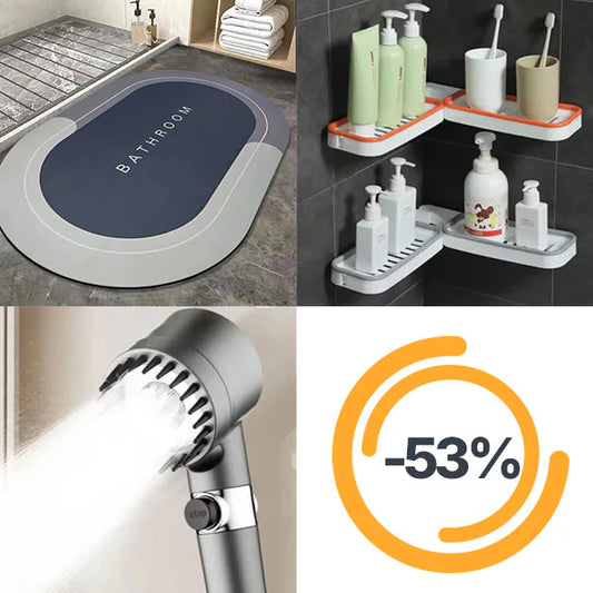 Superupijajuća prostirka, turbo tuš i polica za kupatilo - MONTE COMBO